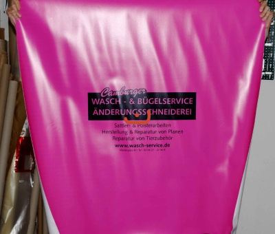 Pinker Planen Werbedruck