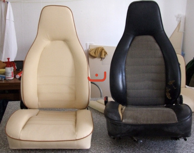 Porsche 924 Sitze vorher&nachher